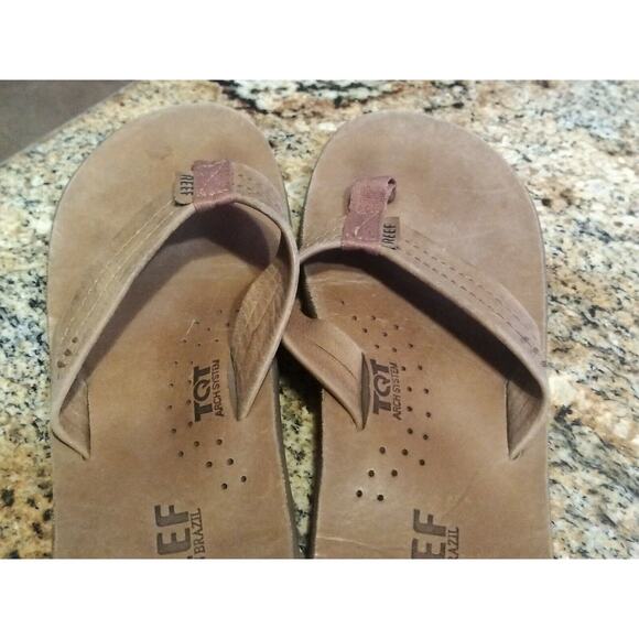 Reef Mens Flip-Flops Sandals Brown Slip On TQT Arch Support Bottle Opener 8 - Picture 6 of 9